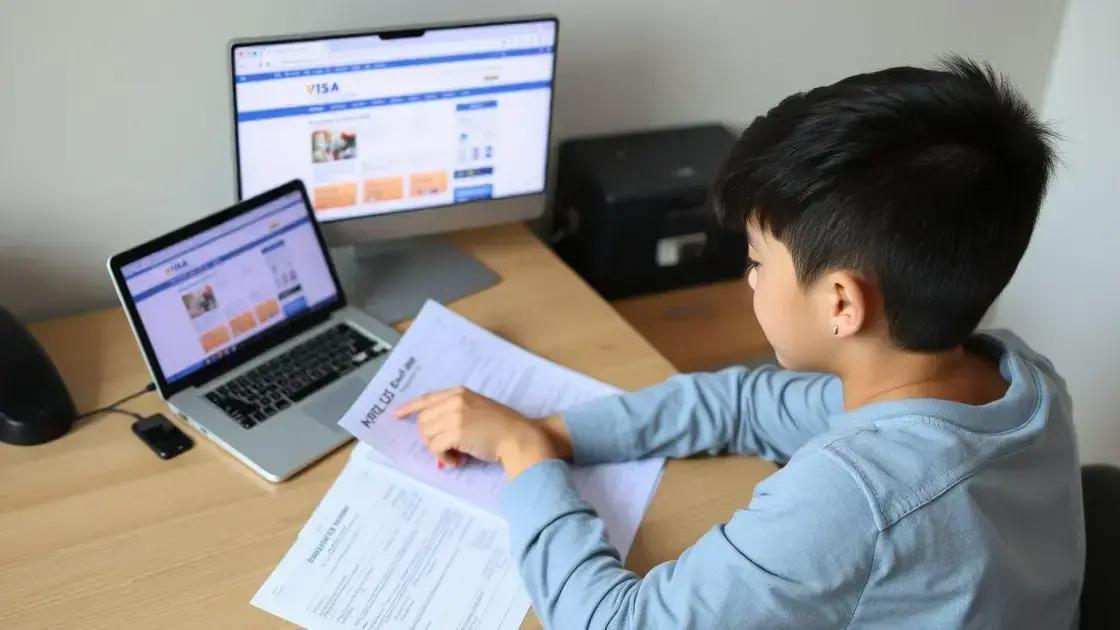 Step-by-step process for applying for a visa