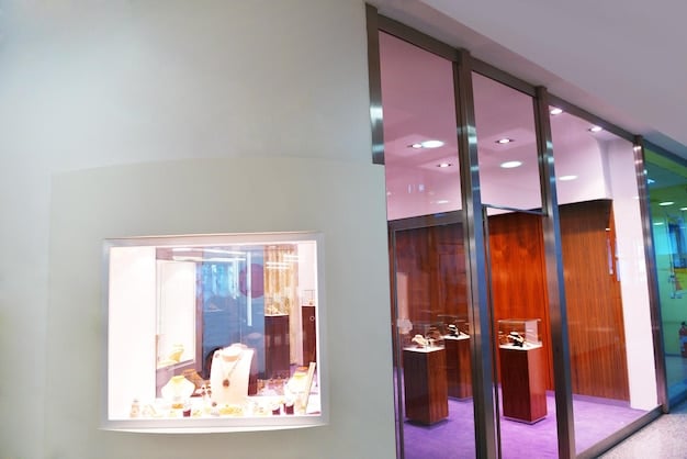A split-screen comparison. On one side, a well-lit display case in a department store showcasing various designer fragrance bottles with recognizable brand logos. On the other side, a dimly lit, artistic perfume boutique featuring uniquely shaped niche fragrance bottles, emphasizing their exclusivity and craftsmanship.