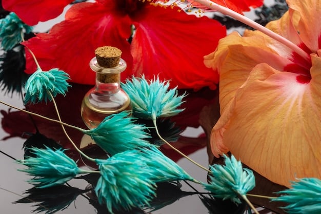 A close-up shot of different perfume bottles showcasing various shapes, colors, and designs, placed on a mirrored tray with scattered flower petals, emphasizing the artistic presentation of fragrances.