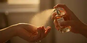 Applying an affordable niche fragrance to the wrist in Spain