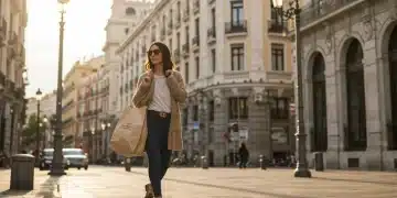 Stylish Spanish woman embodying smart shopping strategies in 2025