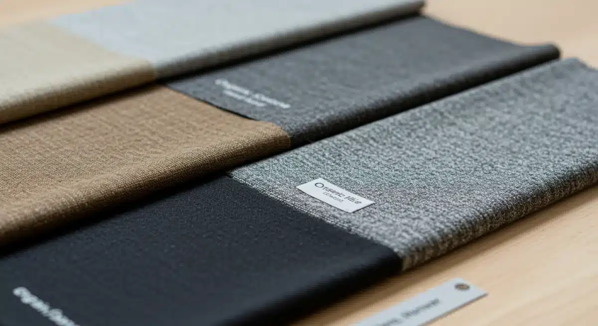 Assortment of eco-friendly and sustainable fabrics