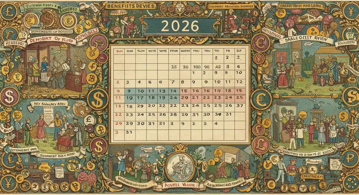 2026 calendar highlighting benefit application deadlines