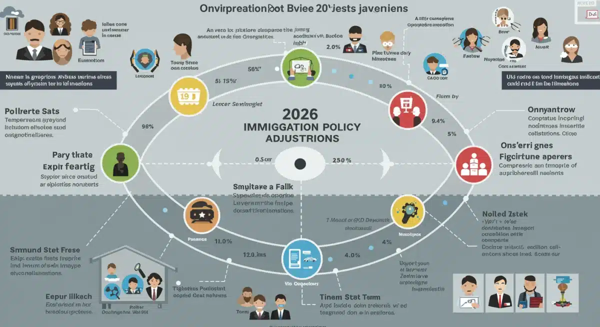 Infographic detailing 2026 immigration policy impacts on visa categories