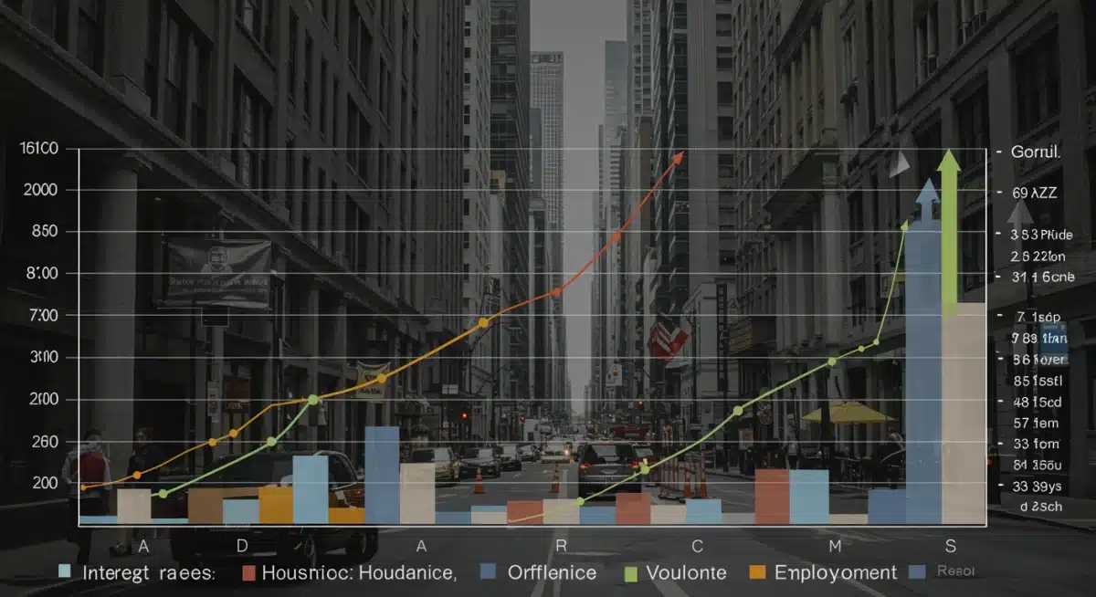 Infographic detailing economic indicators affecting housing market trends