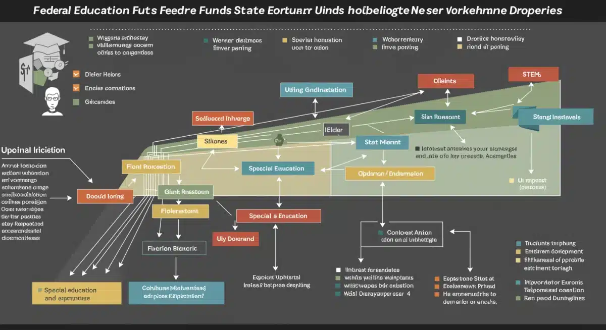 Infographic showing federal education funding allocation to states