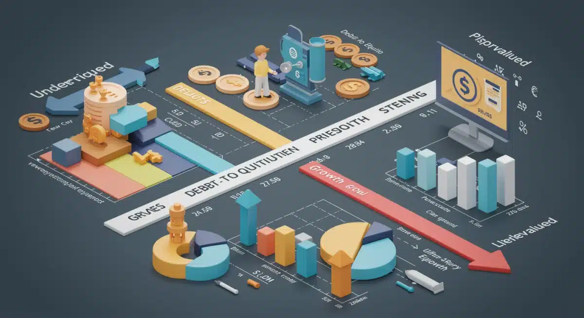 Infographic detailing financial metrics for identifying undervalued stocks.