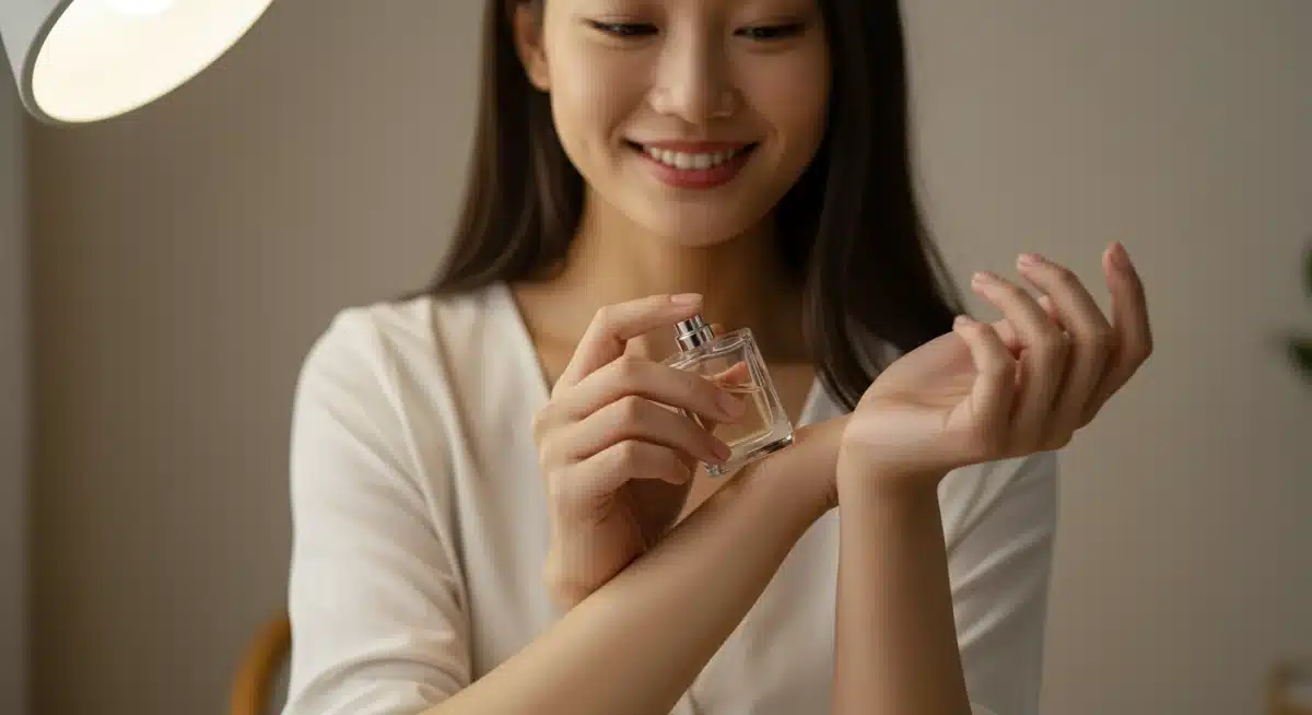 Applying fragrance to pulse points for increased longevity