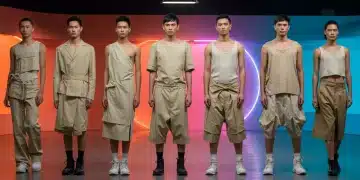 Models on runway wearing gender-fluid fashion 2026 designs