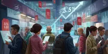 Consumers navigating market with 2026 inflation forecast data on screens