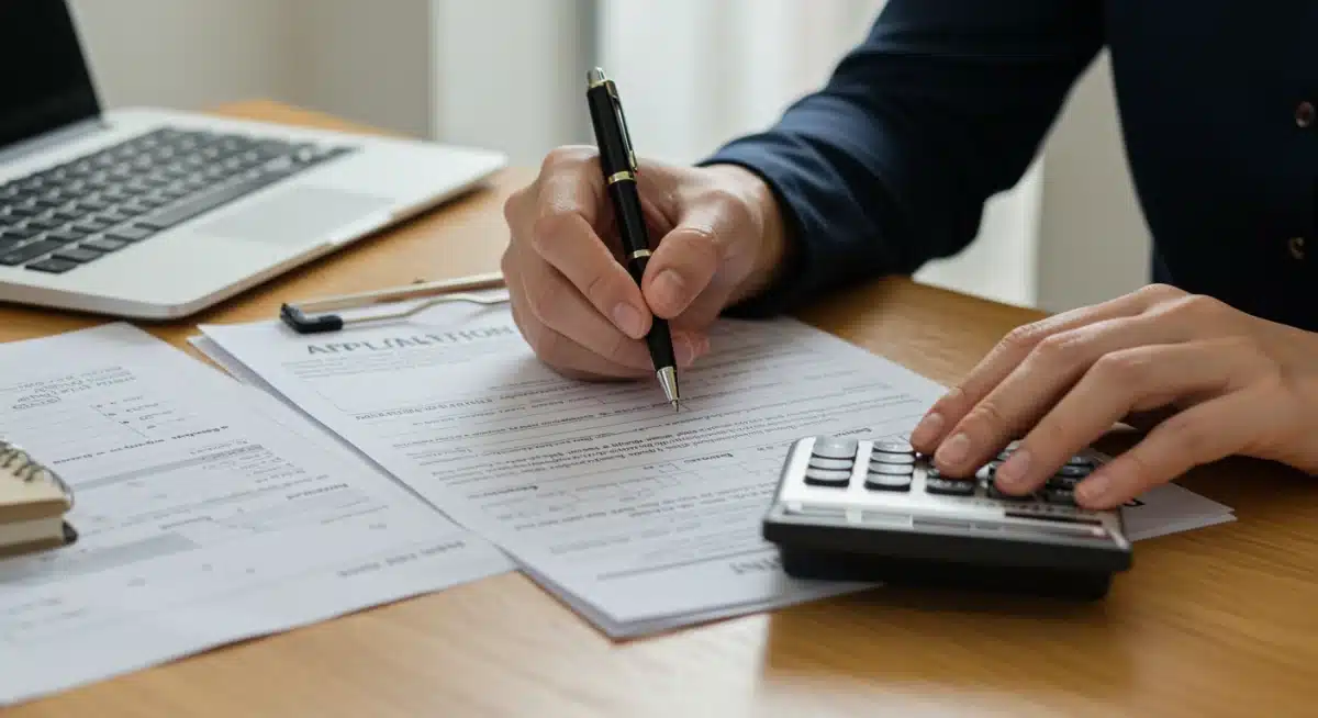 Person filling out LIHEAP application form for heating assistance