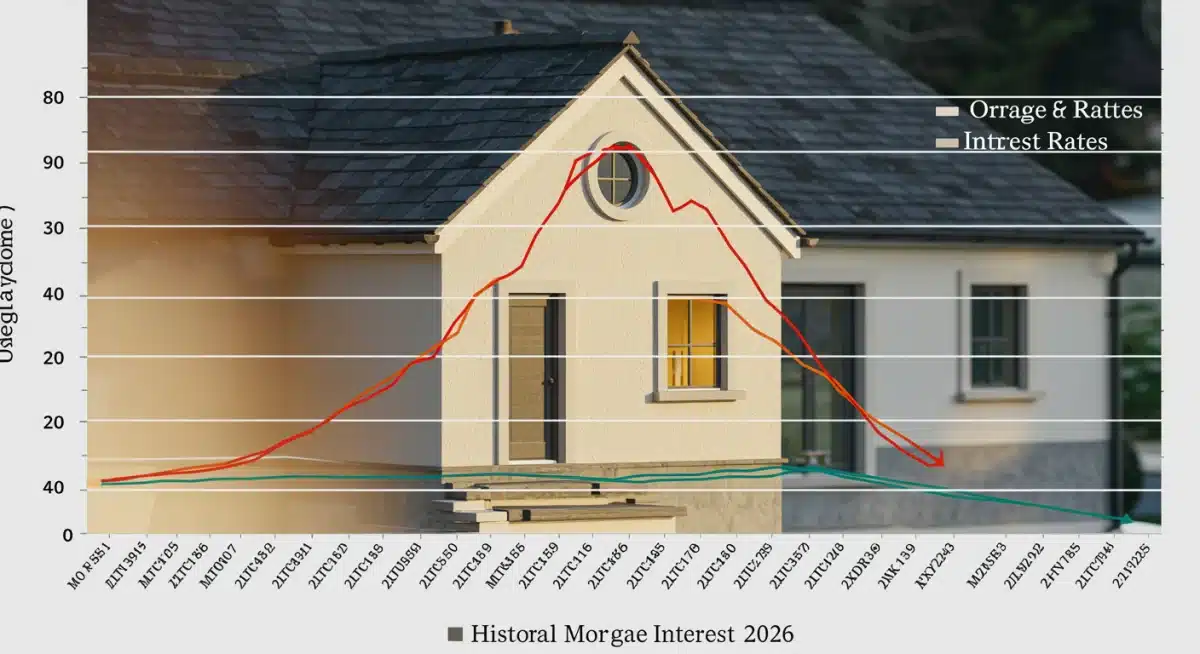 Graph showing projected mortgage interest rates decline in 2026