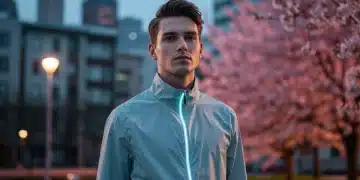 Futuristic men's smart fabric jacket for Spring 2026