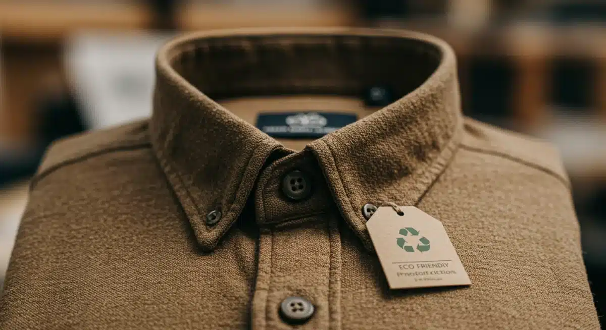 Sustainable men's fashion fabric detail