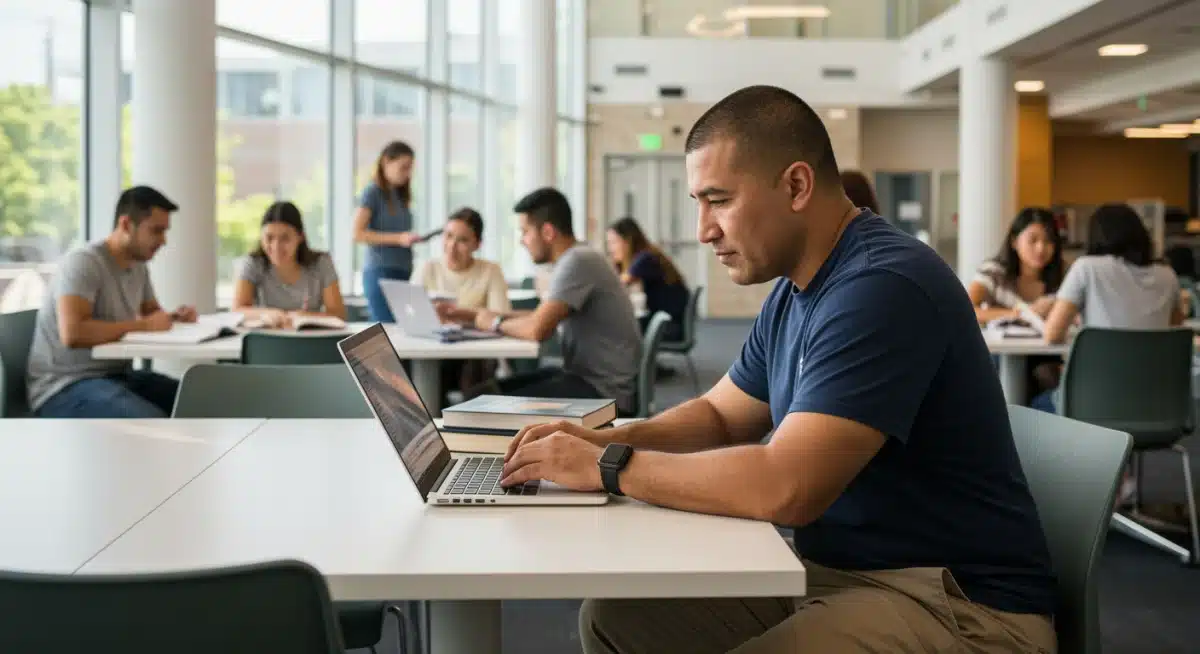 Veteran utilizing enhanced education benefits for higher learning