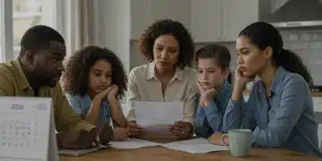 American family reviewing financial documents for 2026 tax reforms