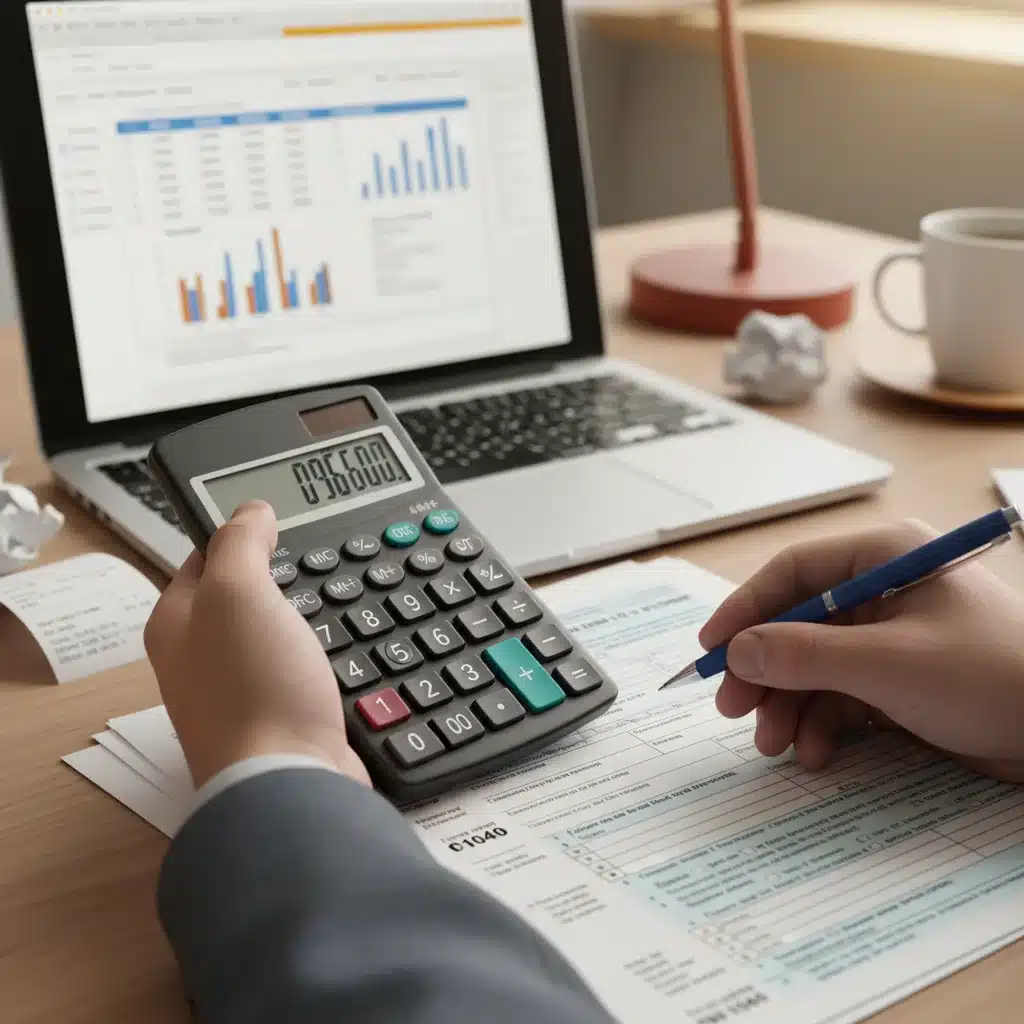 Calculating 2026 Child Tax Credit eligibility with calculator and tax forms