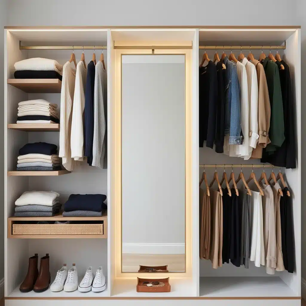 Organized capsule wardrobe with versatile garments