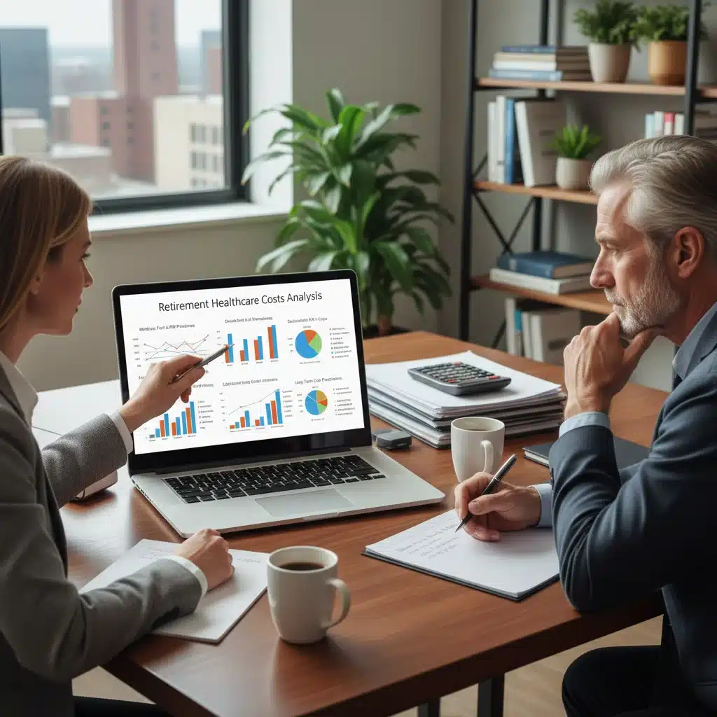 Financial advisor helping client with Medicare Part B budgeting