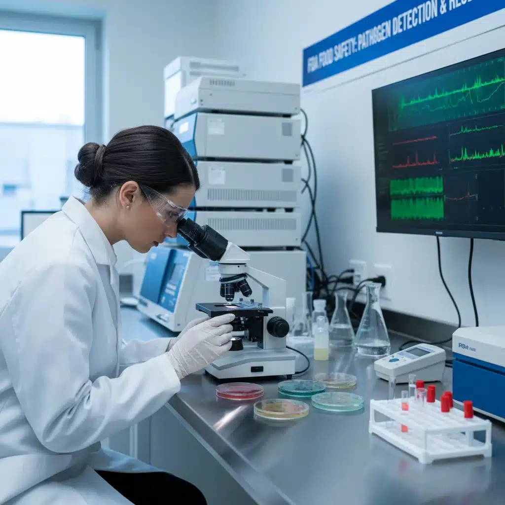Scientist analyzing food samples for pathogen detection