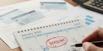 Calendar with January 2026 circled, symbolizing Social Security deadline