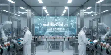 Modern food processing plant adhering to new FDA food safety standards