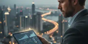 Person reviewing unemployment benefit data on a tablet, symbolizing financial planning.