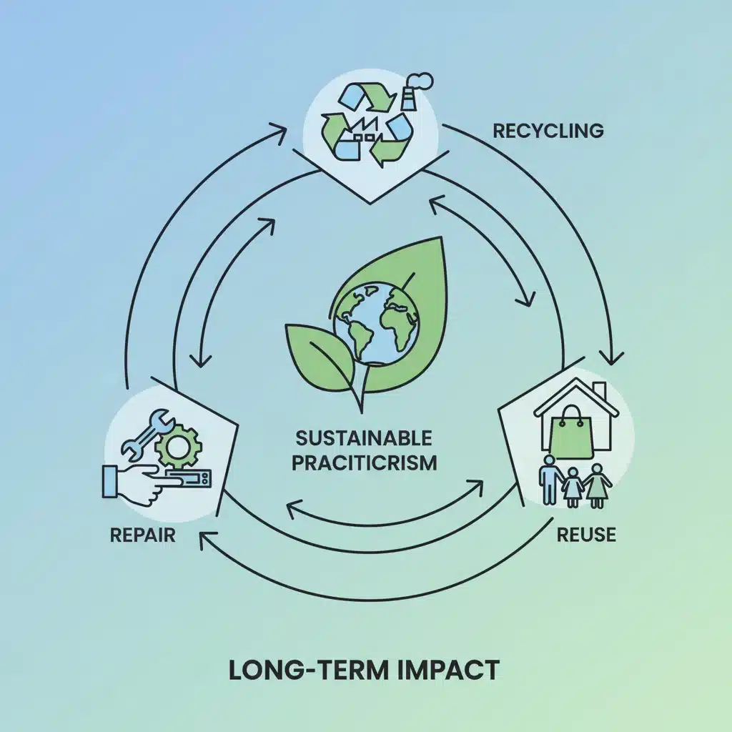 Diagram illustrating the principles of a circular economy in relation to sustainable consumption.