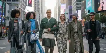 Stylish individuals on a city street in 2026, demonstrating diverse fashion trends and designer influences.