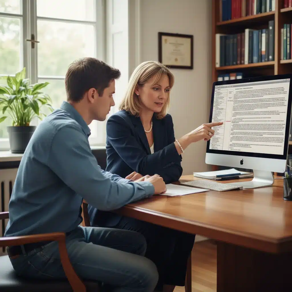 Legal advisor explaining disability claim details to a client