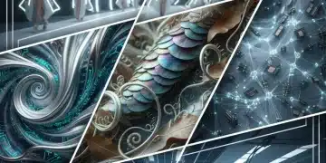 Futuristic textile innovations for fashion durability, showcasing advanced fibers and smart materials.