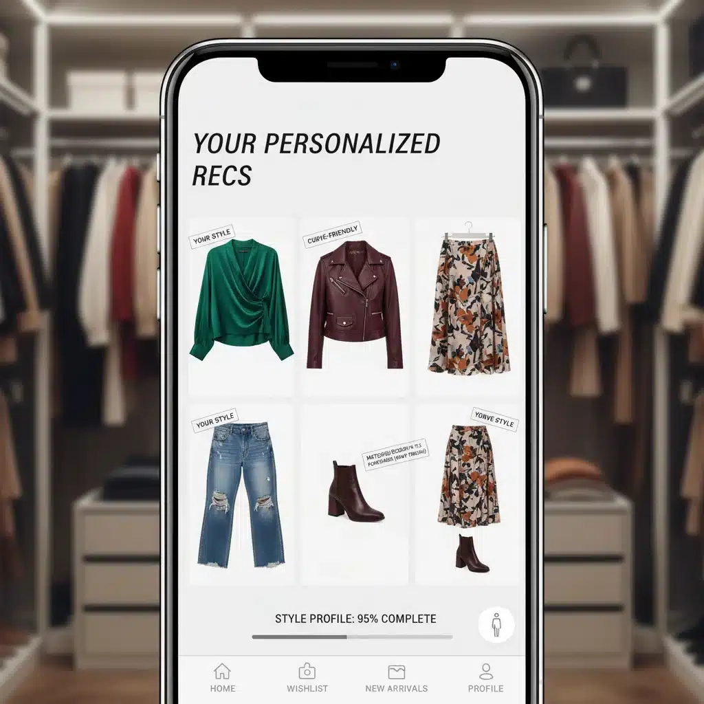 Personalized fashion recommendations on a smartphone app