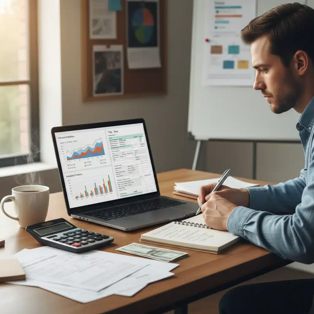 Individual analyzing investment portfolio with new tax considerations
