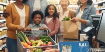 EBT card being used at a grocery store, symbolizing 2026 SNAP benefits