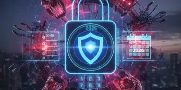 Digital shield protecting against cyber threats in 2026