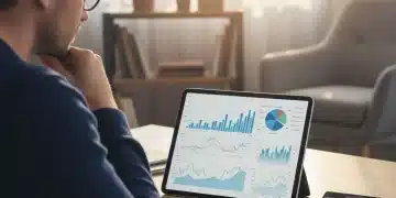 Person analyzing financial data for smart debt management