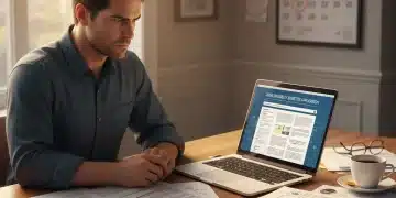 Person researching 2026 disability benefits on laptop with forms